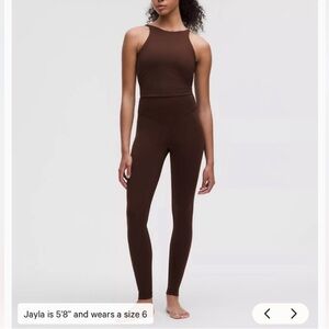 NEW! Lululemon Wunder Under SmoothCover High-Rise Tight in brown size 2